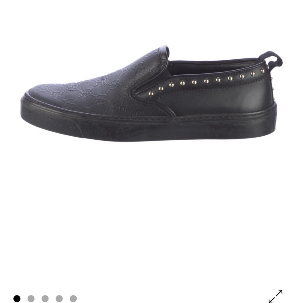 Gucci Signature Studded Accents Sneaker Loafers 38